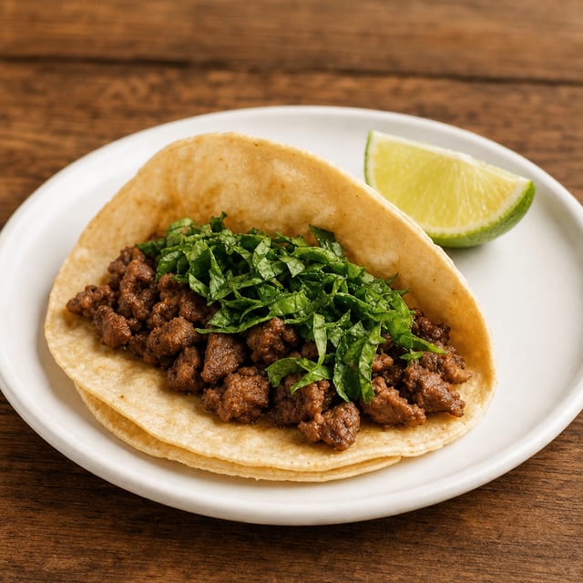 Vegetarian Corn Taco.