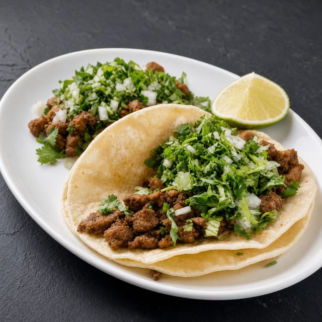 Vegetarian Flour Tacos.